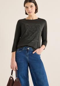 Топ Cecil Long sleeved top, Grün/Dark Brown