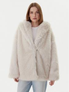 Меховое пальто relaxed fit 252TF2090 Twinset, бежевый