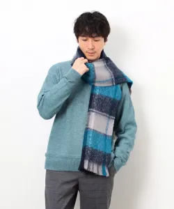 Клетчатый шарф Comme Ca Ism, цвет Navy X Blue