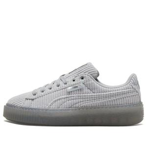Кроссовки basket platform strap 'grey' Puma, серый