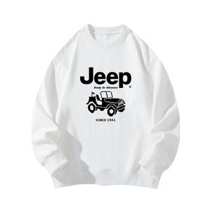 Детская толстовка с круглым вырезом утолщенная Jeep, белый (fleece-lined)