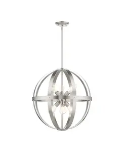 Подвесная люстра Stoneridge на 6 ламп Livex, silver-tone