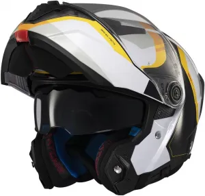 Мотоциклетный шлем Fu404Sv Atom 2 Sv Modular MT HELMETS, white/yellow