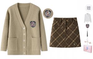 Tokyo Season Комплект юбка осень-зима женский подарочный набор khaki