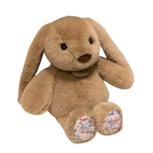 Очаровательные бегающие кролики плюшевые куклы высота 38 см OU DI PIG, коричневый