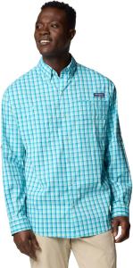 Columbia мужская PFG Tamiami II UPF 40 рубашка для рыбалки с длинным рукавом, Spray Gradient Check