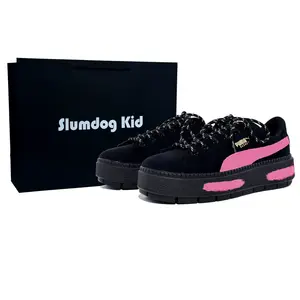 Платформа Trace Low Top Скейтборд Обувь Женские Черный Розовый PUMA, черный Pink (черный Shopping Bag)
