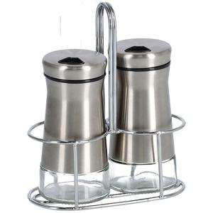 Солонка и перечница из высококачественной нержавеющей стали Zeller Present, Edelstahlfarben/transparent
