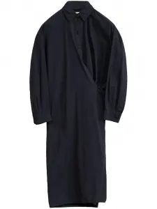 Драпированное платье миди Lemaire, синий