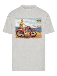 Рубашка F4NT4STIC BSA C15 Star 1962 Motorcycle Dockside Ad, Mottled Grey