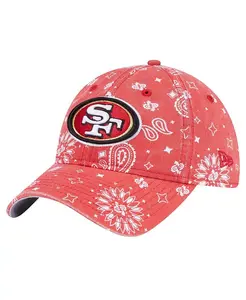 Женская регулируемая кепка 9Twenty San Francisco 49ers в клетку алого цвета New Era