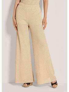 MADELEINE Широкие брюки с ажурным узором, цвет «галька»