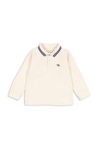 Детская хлопковая рубашка-поло FLORIAN LS POLO GOTS Konges Sløjd, бежевый