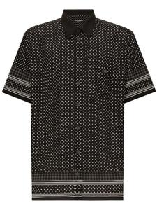 Dolce & Gabbana шелковая рубашка в горох, черный