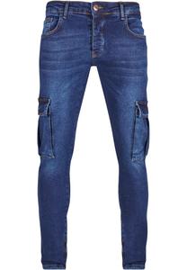 Узкие джинсы-карго 2Y Premium, синий деним