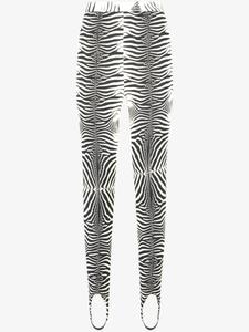 Леггинсы с принтом «зебра» Roberto Cavalli, белый