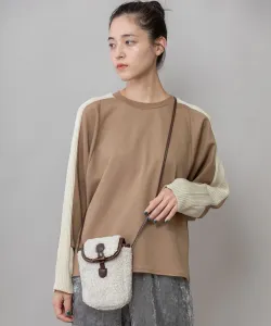 Сумочка из боа и искусственной кожи