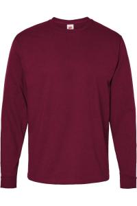 Футболка Hanes Essential-T с длинным рукавом, цвет athletic cardinal