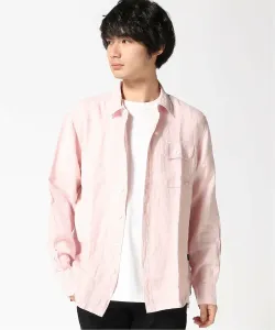 (M) Льняная рубашка прямого кроя