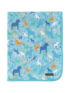 Мягкое одеяло Dala синего цвета Villervalla