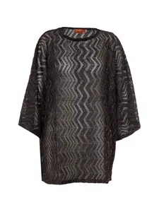 Вязаный кафтан с пайетками Missoni, черный