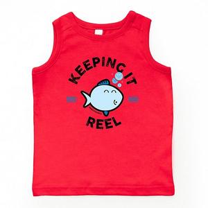Smileyworld keeping it reel fish молодежная майка The Juniper Shop, Red
