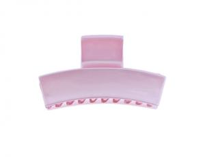 Французская заколка для волос розовая 3х6 см Framboisine