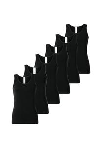 Майка/Топ 6 шт. в упаковке современный хлопок 95/5 Schiesser, черный