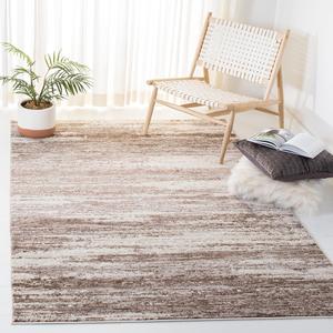 Ковер SAFAVIEH, 201 x 201 см, Skyler Collection, Brown & Ivory, современный абстрактный дизайн, без линьки и простой в уходе, идеален для помещений с высокой проходимостью в гостиной, спальне (SKY501B)