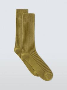 Рифленые носки из смесового кашемира John Lewis, Gold