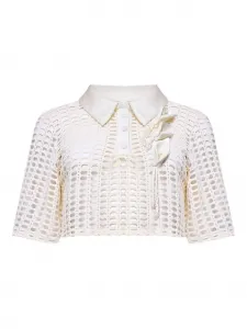 Кроп-топ Selene из сетки Patbo, нейтральный