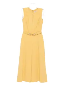 Платье миди с пряжкой-слоном Elie Saab, нейтральный