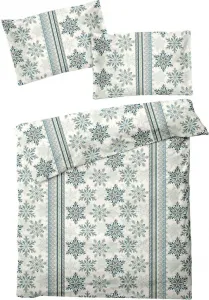 Комплект постельного белья Dream Sleep из фланели со звездами и снежинками, синий, 160x210 см + 65x100 см Traumschlaf