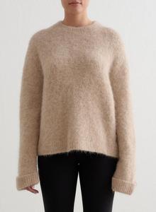 AIM'N Женский вязаный свитер из шерсти альпаки, темно-бежевый