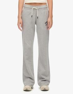 Расклешенные спортивные брюки Superdry Athletic с вышивкой в ​​цвете «ледниково-серый меланж»