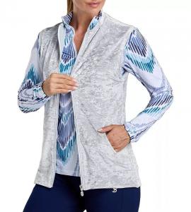 Женский бархатный теннисный жилет Sofibella UV Staples из мятого бархата