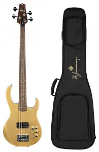 H. Jimenez Camaleón Коллекция 4-струнная бас-гитара с глянцевым золотым верхним покрытием и роскошным чехлом | Авторизованный дилер