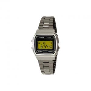 CASIO Часы Retrofit Series Quartz Movement Stainless Steel Strap Watch Men's Watch Black Dial