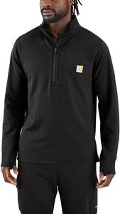 Carhartt мужская футболка Force Relaxed Fit с полузастежкой-молнией и воротником-стойкой, Black