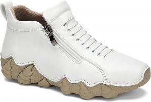 Женские водонепроницаемые ботинки на платформе Чакка, модные высокие, с нескользящей подошвой, дышащие, ортопедические, для прогулок на открытом воздухе и повседневного ношения ZUYIYIA, White