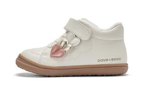 Нескользящие, износостойкие, теплые детские кроссовки для скейтбординга средней высоты для детей от 3 до 7 лет DAVE&BELLA, экрю