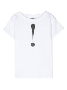 Moschino Kids платье-футболка с графичным принтом, белый