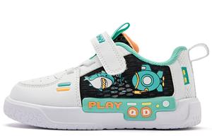 QIAODAN Скользоустойчивые противоударные амортизирующие низкие детские ботинки blue green baby