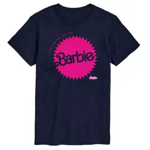 Мужская футболка с принтом фильма Mattel Burst Barbie, синий