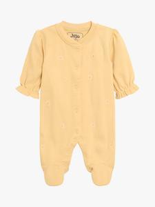 Детский хлопчатобумажный комбинезон для сна с вышивкой JoJo Maman Bébé, желтый