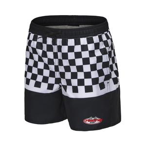 Мужские детские шорты для сёрфинга и пляжа Olaian 100 CHECKERBOARD