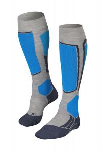 Лыжные носки SK2, из шерсти, манжеты в рубчик, мужские FALKE, цвет Light Grey