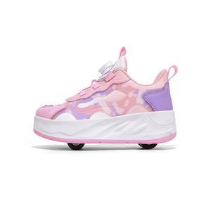 Износостойкая, легкая, амортизирующая, дышащая, нескользящая, детская обувь для подростков Wooden Rabbit, розовый