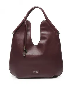 Женская сумка из синтетических материалов, бордового цвета. V73, красный