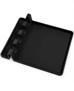 Силиконовая подставка для столовых приборов с противоскользящей накладкой для нескольких предметов Zulay Kitchen, серый